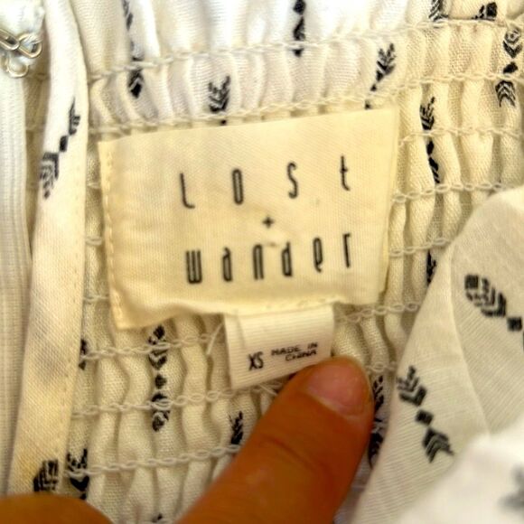 Lost Wander Womens White Hollywood Cropped Printed Jumpsuit Size XS - Picture 6 of 6